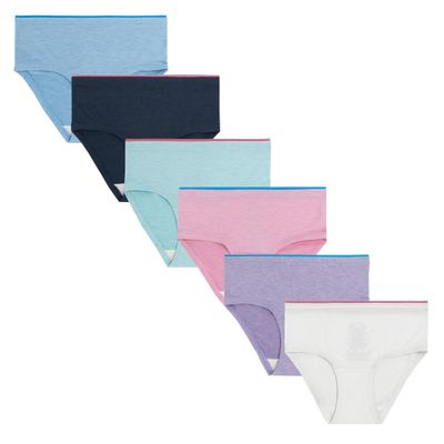 Fruit of the Loom Girls' 360 Stretch Modal Underwear Briefs, Brief - 6 Pack Assorted, 16 US