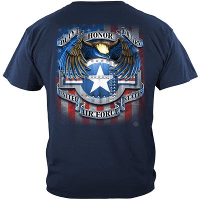 Erazor Bits Air Force T-Shirt Star Shield 5X-Large Navy MM143-5XL