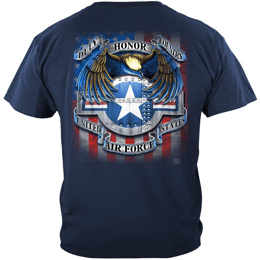 Erazor Bits Air Force T-Shirt Star Shield 5X-Large Navy MM143-5XL
