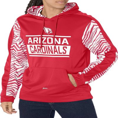 Zubaz NFL Men's Team Color Pullover Hoodie With Classic Zebra Print Accents - Arizona Cardinals - Medium