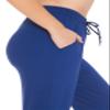 Leggings Depot Womens Relaxed fit Jogger Pants - Track Cuff Sweatpants with Pockets, Capri-Royal, Small view 4