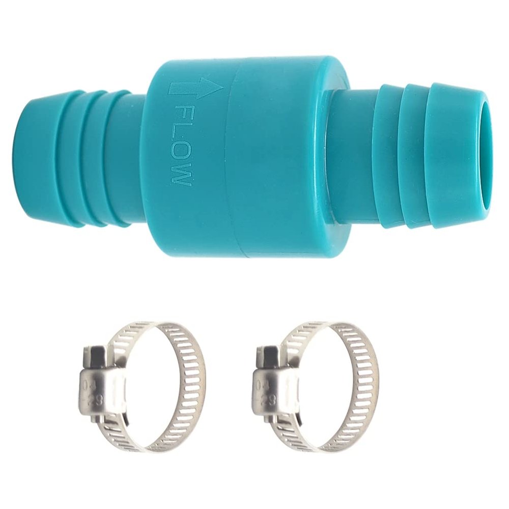 1 1/8 inch Check Valve, Marine Boat Bilge Pump Hose in-line one way, Non Return