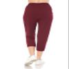 Leggings Depot Womens Relaxed fit Jogger Pants - Track Cuff Sweatpants with Pockets, Capri-Burgundy, Small view 3