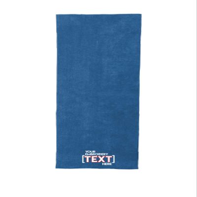 Printualist Personalized Stay Put Yoga Mat Towel, Aegan Blue (24.5" x 68.5") - Add Your Embroidered Name - Custom Mat Sized Microfiber Towels for Yoga, Gym, Workout