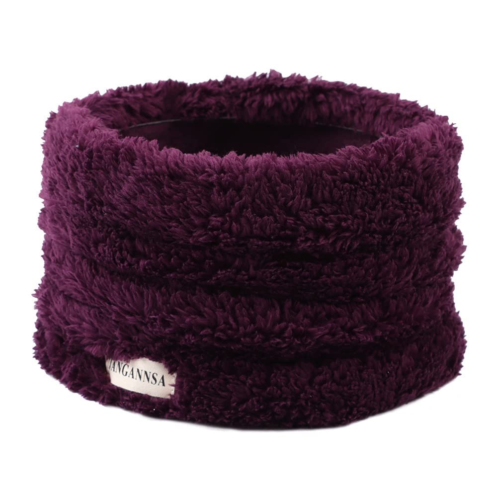 JANGANNSA Fleece Boys Girls Scarf Warm Winter Autumn Kids Collar Scarf Neck Warmer Children Scarf 1-6Y (Purple)