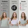 Crossover Bra Boyfriend Short Sleeve | Stretchy Comfortable Fit for Women & Teens | White | S | HALFTEE Cross-Parent view 3
