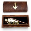 ARTIZANSTORE Collection Nautical Maritime Brass/Copper Boatswain Whistle~Bosun Call Pipe~with Wood Box view 4