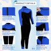 FLEXEL Kids Wetsuit for Boys Girls Toddlers, 2mm Back Zipper Shorty Wetsuit, 3mm Long Sleeve Back Zip Full Wetsuit, Neoprene Thermal Swimsuits for Diving Surfing Swim Lessons view 2