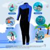 FLEXEL Kids Wetsuit for Boys Girls Toddlers, 2mm Back Zipper Shorty Wetsuit, 3mm Long Sleeve Back Zip Full Wetsuit, Neoprene Thermal Swimsuits for Diving Surfing Swim Lessons view 4