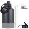 DRINCO Stainless Steel Water Bottle Spout Lid Vacuum Insulated Double Wall Water Bottles Wide Mouth (64oz 40oz 32oz 22oz 18oz 14oz) Leak Proof Keep Cold Sport Camping Hiking view 2