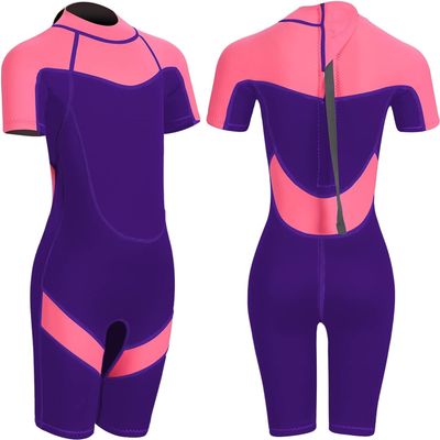 FLEXEL Kids Wetsuit for Boys Girls Toddlers, 2mm Back Zipper Shorty Wetsuit, 3mm Long Sleeve Back Zip Full Wetsuit, Neoprene Thermal Swimsuits for Diving Surfing Swim Lessons