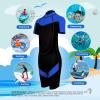 FLEXEL Kids Wetsuit for Boys Girls Toddlers, 2mm Back Zipper Shorty Wetsuit, 3mm Long Sleeve Back Zip Full Wetsuit, Neoprene Thermal Swimsuits for Diving Surfing Swim Lessons view 3