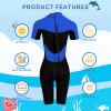 FLEXEL Kids Wetsuit for Boys Girls Toddlers, 2mm Back Zipper Shorty Wetsuit, 3mm Long Sleeve Back Zip Full Wetsuit, Neoprene Thermal Swimsuits for Diving Surfing Swim Lessons view 4