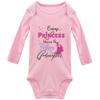 Every Princess Needs A Fairy Godmother Infant Long Sleeve Cotton Bodysuit Romper Jumpsuit C-Pink view 1