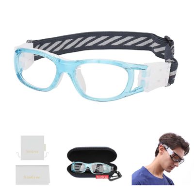 SooGree Safety Glasses Kids Sports Goggles Lacrosse Basketball Racquetball Eyewear Replaceable to Prescription Lenses