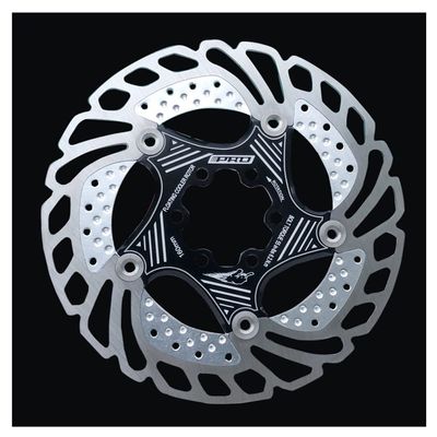 QHYRZE 140mm 160mm 180mm 203mm Floating Disc Brake Rotors Brakes Disc Rotor 6 Bolts for Road Bike Mountain Bike MTB BMX Bicycle (Color : Black, Size : 203mm)