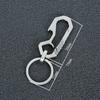 RISON Titanium Keychain Hook EDC Multifunction Tool Anti-Lost Quick Release Carabiner Key Chain with Key Ring and Bottle Opener for Outdoor Hiking Camping view 3