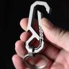 RISON Titanium Keychain Hook EDC Multifunction Tool Anti-Lost Quick Release Carabiner Key Chain with Key Ring and Bottle Opener for Outdoor Hiking Camping view 4