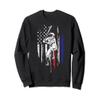 Baseball American Flag Batter Hitting USA 4th Of July Gift Sweatshirt view 1
