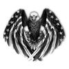 American Flag Bald Eagle Sticker Black and White Freedom USA Patriotic (4" Tall x 4.5" Wide) view 1