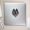 American Flag Bald Eagle Sticker Black and White Freedom USA Patriotic (4" Tall x 4.5" Wide) view 2