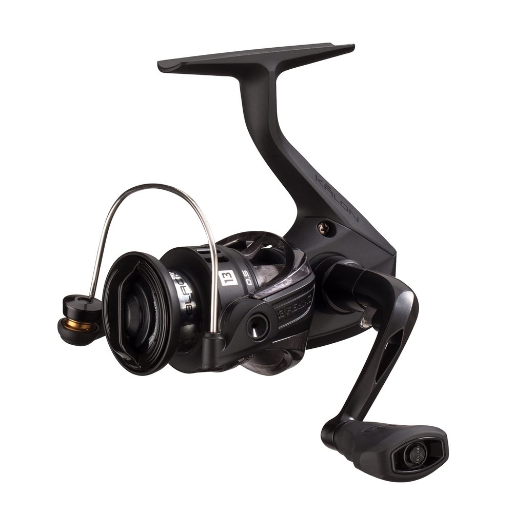13 Fishing - Kalon O Blackout Spinning Reel - 5.4:1 Gear Ratio - 0.5 Size (Salt+Fresh) - Fold Down Handle - KLO-5.4-.5-FDH-CP