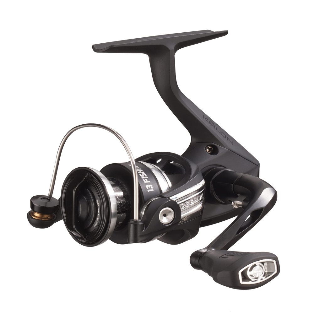 13 FISHING - Kalon A Spinning Reel - 5.4:1 Gear Ratio - 0.5 Size (Salt+Fresh) - Fold Down Handle - KLA-5.4-.5-FDH ,Black