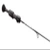 13 FISHING - The Snitch Pro - Ice Fishing Rod - 32" with Flex-Core Quick Action Tip - SNP-32 ,Black view 2