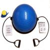 23 Inch Half Ball Balance Trainer for Full Body Workout with 2x Resistance Bands, Half Exercise Ball Half Yoga Ball Trainer Core Training Pilates Home Gym Fitness Equipment for Men and Women (Blue) view 3