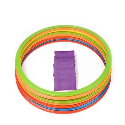 AGYHAM Hop Floor Hopscotch Ring Game, Kids Big Motor Skills Balance Coordination Training Equipment, Suitable for Boys and Girls Aged 3-10 (Size : 38cm/15in)