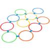 AGYHAM Hop Floor Hopscotch Ring Game, Kids Balance Coordination Agility Speed Training Game Equipment, 10 Rings10 Buckle (Size : 38cm/15in) view 1
