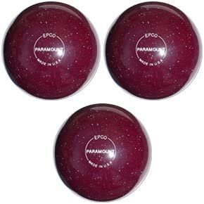 BuyBocceBalls - EPCO Duckpin Bowling Balls - - (4 7/8 inch- 3lbs. 8 oz.) Pack of 3 - Speckled House Ball - Cranberry - Made in USA