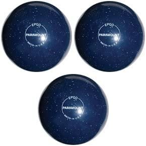 BuyBocceBalls - EPCO Duckpin Bowling Balls - - (4 7/8 inch- 3lbs. 8 oz.) Pack of 3 - Speckled House Ball - Blue - Made in USA