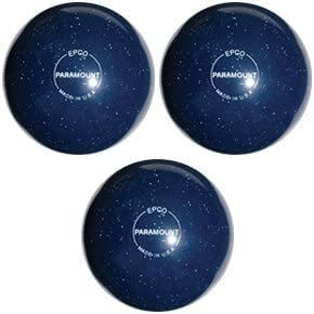 BuyBocceBalls - EPCO Duckpin Bowling Balls - - (4 7/8 inch- 3lbs. 12 oz.) Pack of 3 - Speckled House Ball - Blue - Made in USA