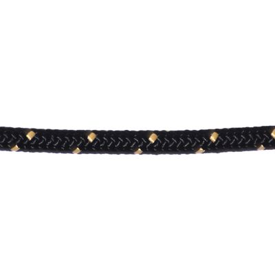 CBKnot Premium 1/4" Stiff Polyester Halter Cord Rope - Used by Elite Trainers for Halter Manufacturing. Low Stretch, High Strength, Made in The USA (200 ft. Hank, Black w/Beige)