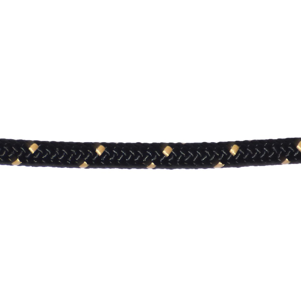 CBKnot Premium 1/4" Stiff Polyester Halter Cord Rope - Used by Elite Trainers for Halter Manufacturing. Low Stretch, High Strength, Made in The USA (200 ft. Hank, Black w/Beige)