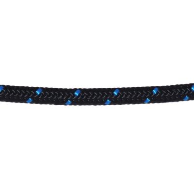 CBKnot Premium 1/4" Stiff Polyester Halter Cord Rope - Used by Elite Trainers for Halter Manufacturing. Low Stretch, High Strength, Made in The USA (200 ft. Hank, Black w/Blue)