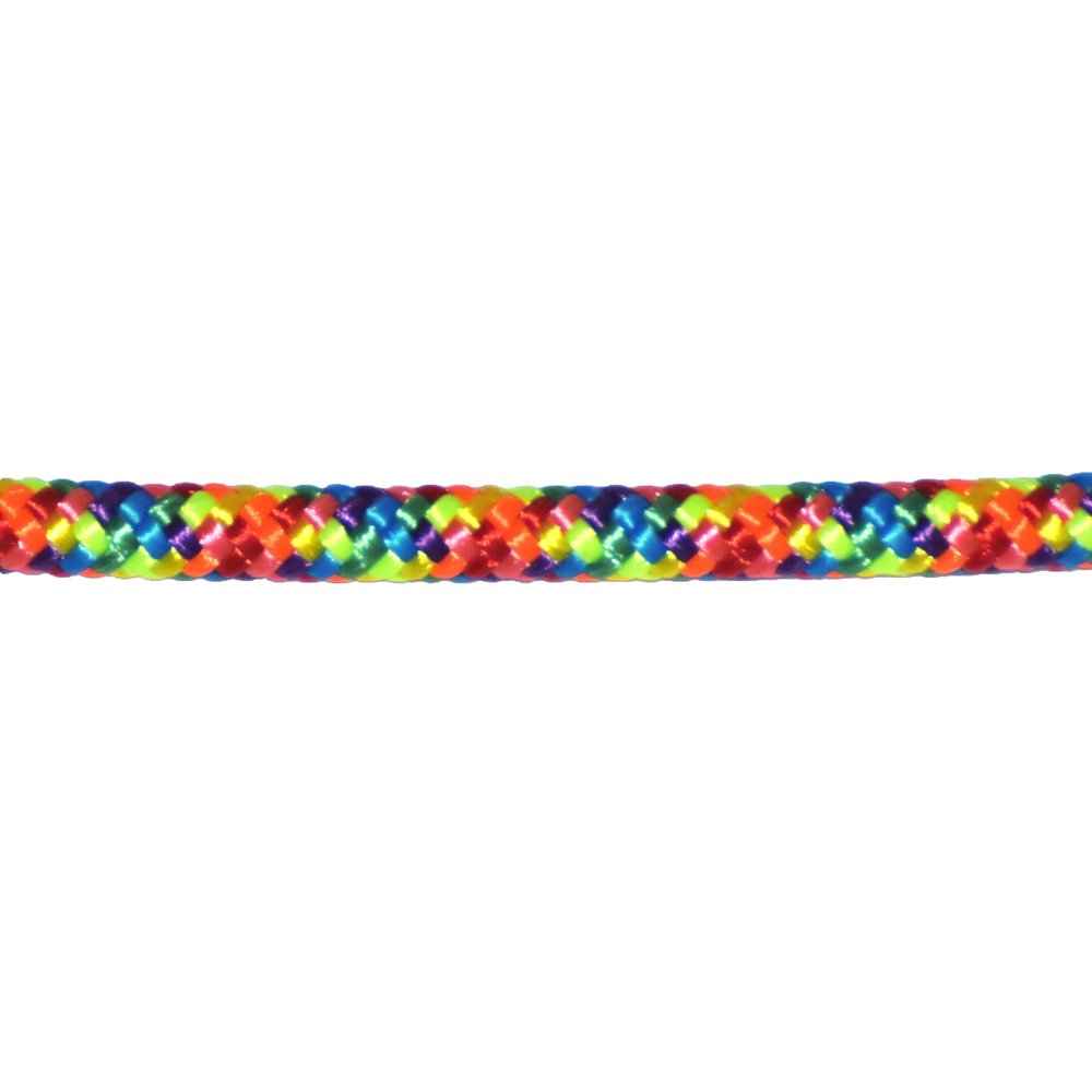 CBKnot Premium 1/4" Stiff Polyester Halter Cord Rope - Used by Elite Trainers for Halter Manufacturing. Low Stretch, High Strength, Made in The USA (200 ft. Hank, Rainbow)