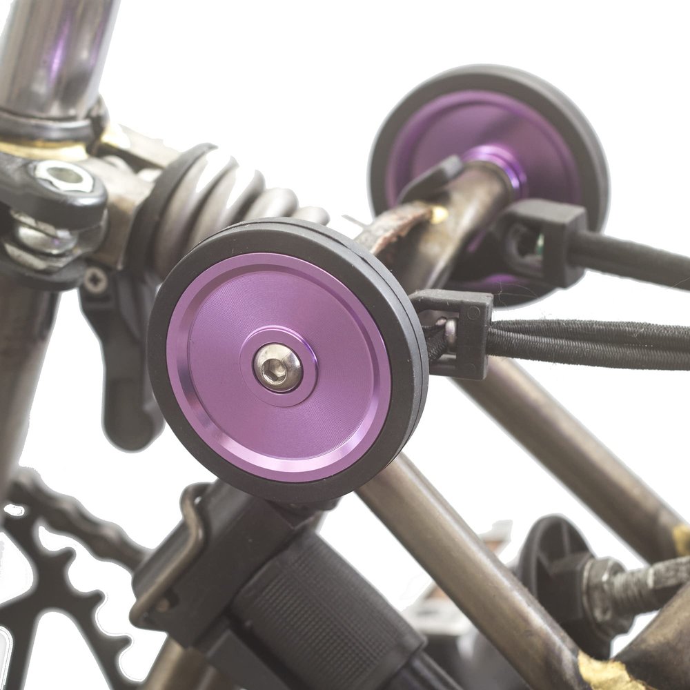 ACEOFFIX 55mm Aluminium Easy Wheels for BROMPTON folding bike in PURPLE
