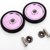 ACEOFFIX 55mm Aluminium Easy Wheels for BROMPTON folding bike in PURPLE view 2