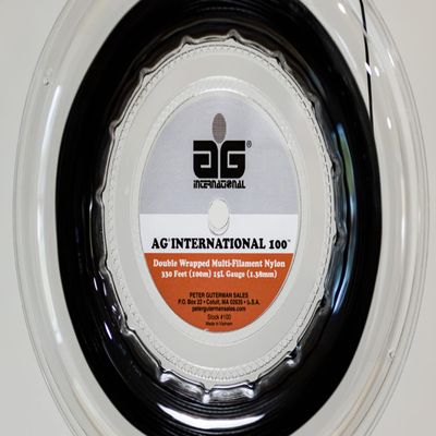 AG 100 Nylon Black Double Wrapped 330' Reel - Tennis String