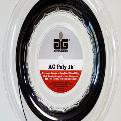 AG Poly 16 Tennis Reel 330' Black