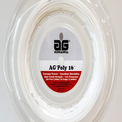AG Poly 16 Tennis Reel 330' White