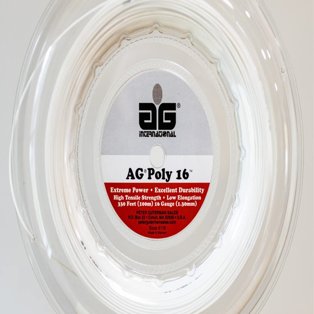 AG Poly 16 Tennis Reel 330' White