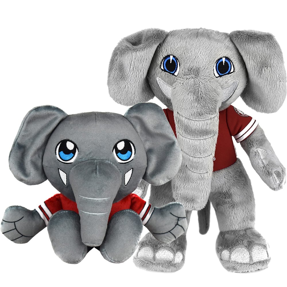Bleacher Creatures Alabama Rally Al Bundle- 10" Plush Figure & 6" Sitting Kuricha Plushie