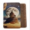 Sadhu board, Wooden Yoga Board for Acupressure and Meditation with Nails for Deep Tissue Massage, Acupuncture Massage, Nails Distance 0.39 In (10 mm) (moon and man, 0.39) view 1