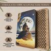 Sadhu board, Wooden Yoga Board for Acupressure and Meditation with Nails for Deep Tissue Massage, Acupuncture Massage, Nails Distance 0.39 In (10 mm) (moon and man, 0.39) view 3