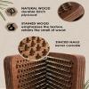 Sadhu board, Wooden Yoga Board for Acupressure and Meditation with Nails for Deep Tissue Massage, Acupuncture Massage, Nails Distance 0.39 In (10 mm) (moon and man, 0.39) view 4