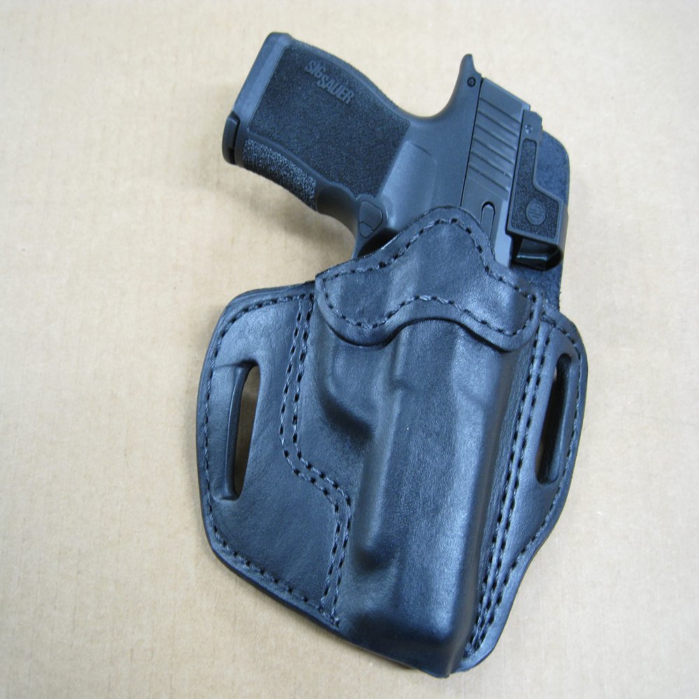 Azula Leather 2 Slot Molded Pancake Belt Holster for Springfield Hellcat RDP with Red Dot Sight CCW Black RH