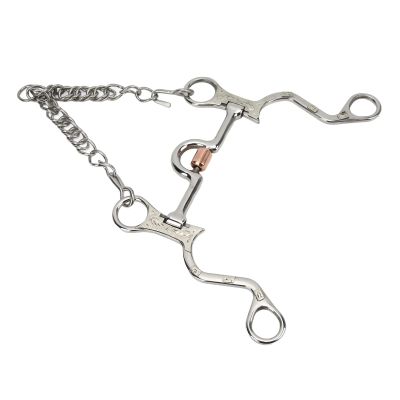 Pelham Horse Bit, Stainless Steel Pelham Bit Carving Fine Workmanship for Horse Riding for Equestrian Performance(120MM)